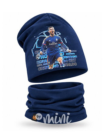 Čepice s nákrčníkem Ronaldo petrol