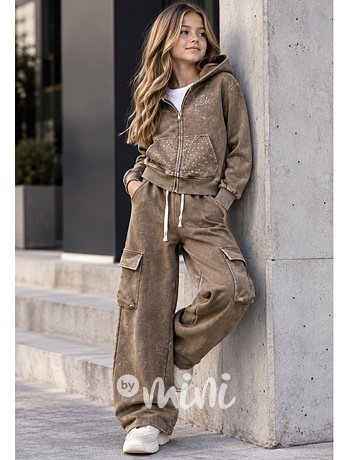 Soft cotton denim teenage souprava DIVA beige