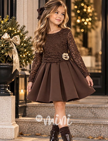 Sváteční šaty Elegance mocca