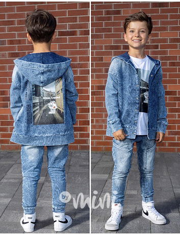 All for kids denim blue mikina