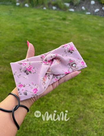 Květovaná čelenka pink