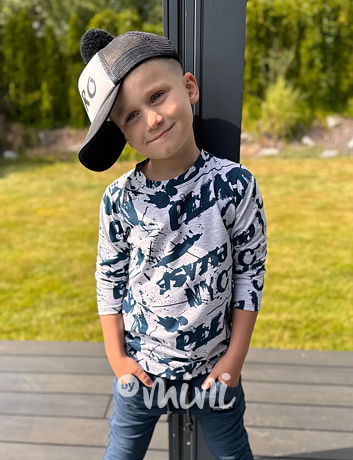 Letters petrol longsleeve blůzka *Despacito*