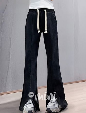 Acid wash soft denim kalhoty