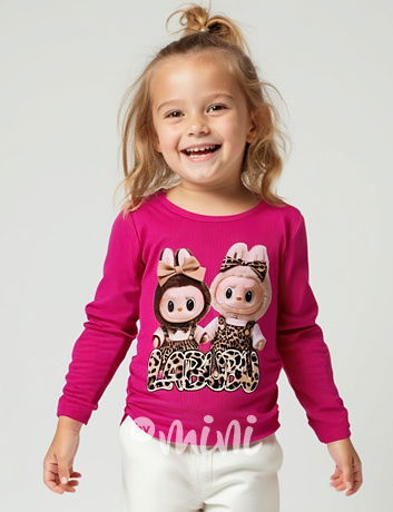 Labubu longsleeve blůzka GIRLS malinová
