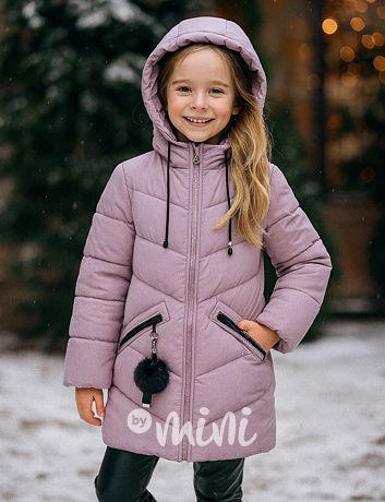 Zimní kabát Lily fialový