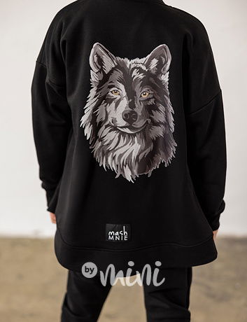 Mash Mnie černá mikina WOLF