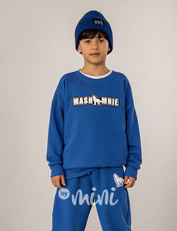 Mash Mnie logo mikina modrá