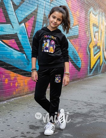 Huntrix soft velur souprava černá