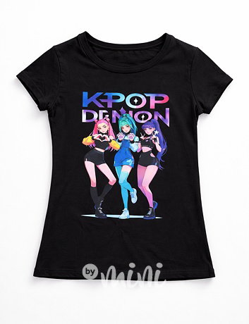 K-Pop Demon Hunters triko černé