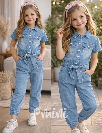 Soft denim overal