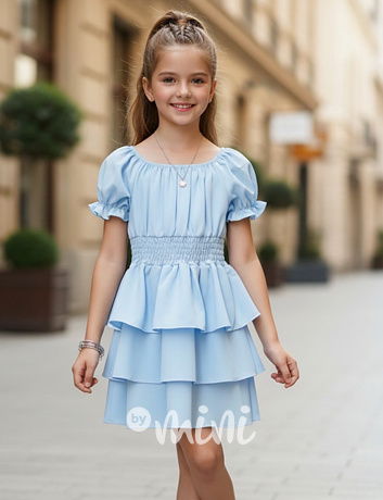 Letní hispánské šaty baby blue