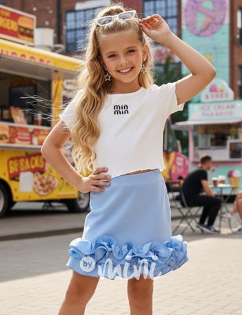 Bílé crop triko MIU