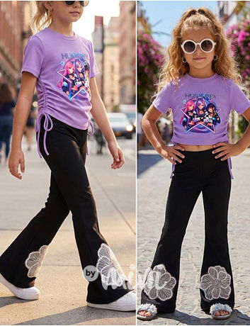 Stretch žebrované zvonáče FLOWER