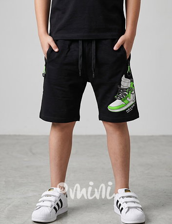 Bavlněné kraťasy Sneakers černé