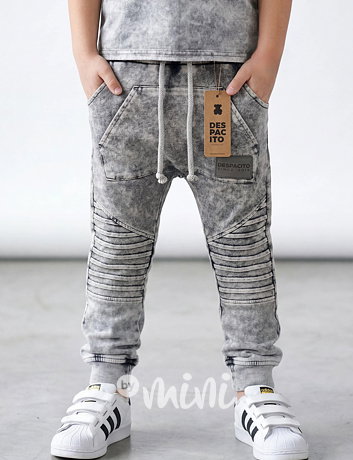 Despacito biker tepláky vintage grey
