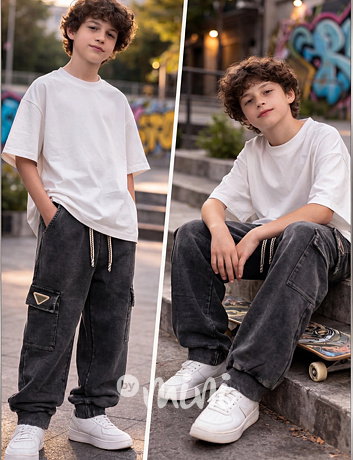 Soft denim baggy kapsáče