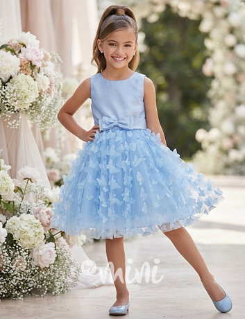 Luxusní šaty BUTTERFLY baby blue