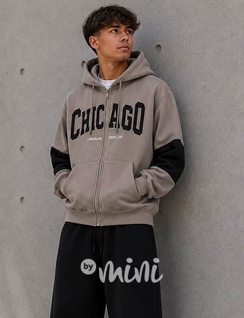 Zateplená mikina Chicago beige