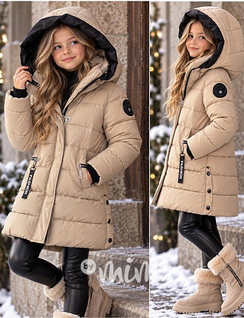 Zimní kabát Fashion béžový