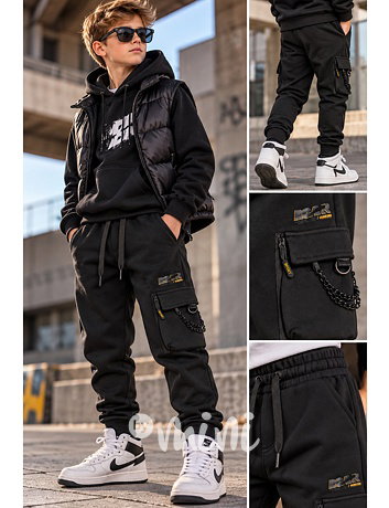 Zateplené street force tepláky s řetězem