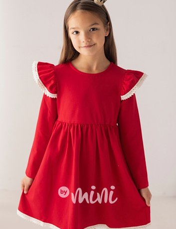 Romantic boho šaty Lily Grey červené