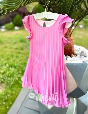 Plisované šaty barbie pink