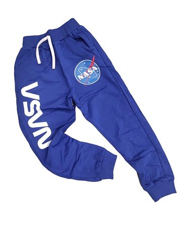 NASA zateplené tepláky modré