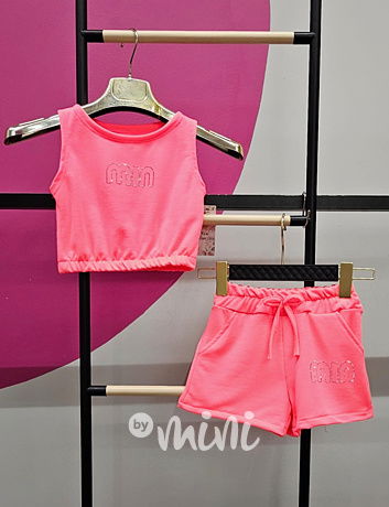 MIU neon sporty set růžový