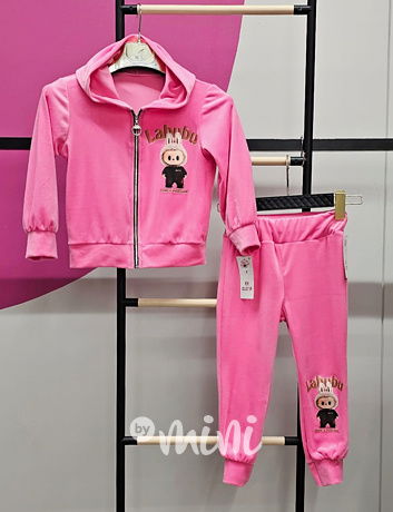 Labubu soft velur tepláková souprava pink