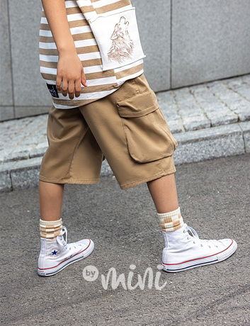 Mash Mnie long cargo shorts beige