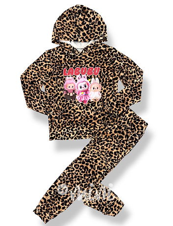 Labubu soft velur souprava leopard