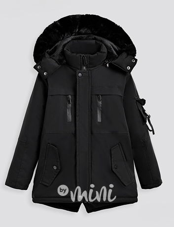 Nepromokavá zimní parka s kožíškem uvnitř