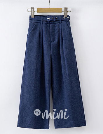 Volné denim style kalhoty s páskem
