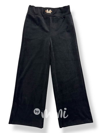 Široké soft velur volné kalhoty