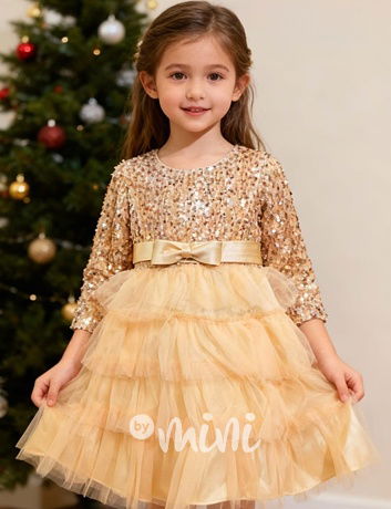 Luxury flitrové šaty GOLD