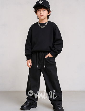 Streetwear široké dark džíny Paris