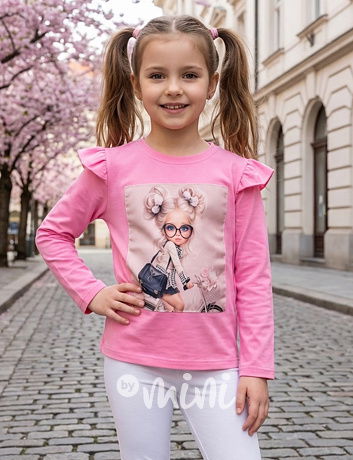 Sweetie blůzka s řasením pink