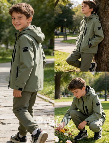 Jarní přechodová sporty bunda khaki