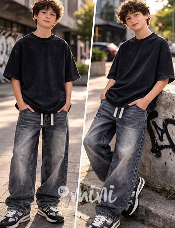 Baggy tmavé džíny