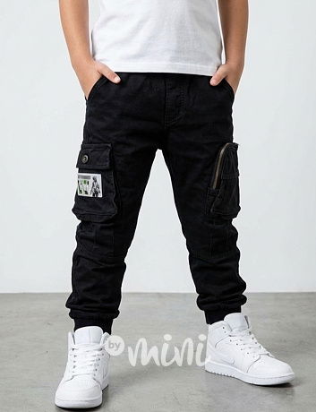 Cargo kalhoty s páskem antracit