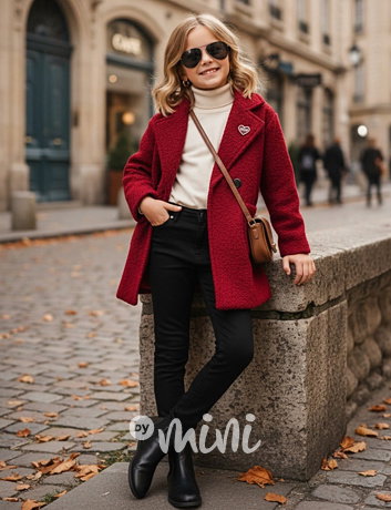 Alpaka kabátek MIU burgundy