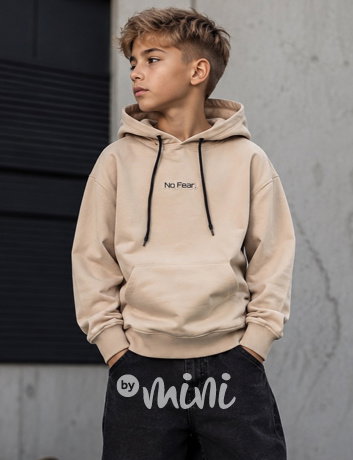 Lehká bavlněná mikina NO FEAR béžová