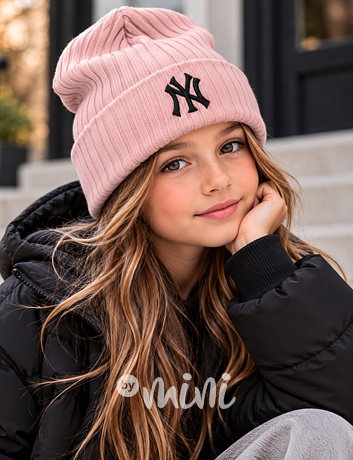 NY čepice pudder pink
