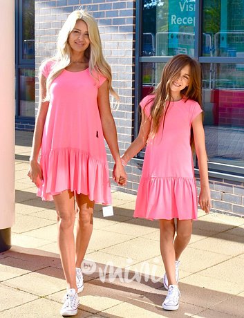 Neon pink oversize šaty *TOP*