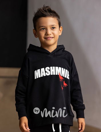 Mash Mnie hoodie mikina WOLF černá