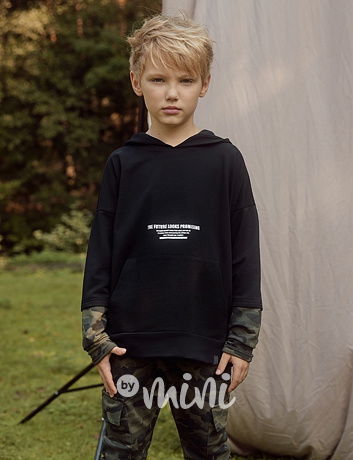 All for kids mikina FUTURE black/army