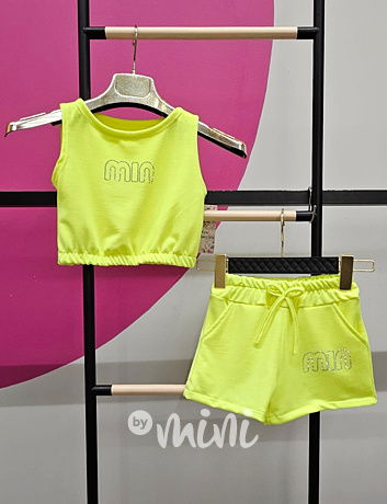 MIU neon sporty set žlutý