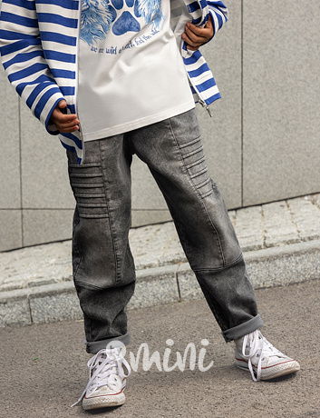 Mash Mnie biker volné jeansy ice black