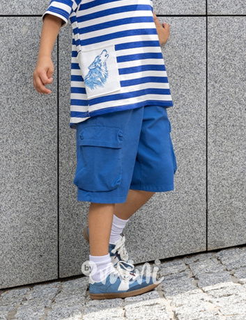 Mash Mnie long cargo shorts blue