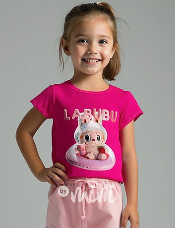 Labubu triko SWIM růžové